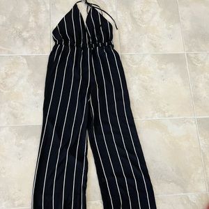 Brand New! Forever 21 black and white stripe romper